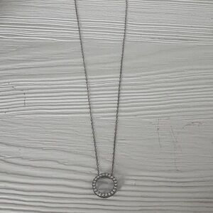 Elegant .925 Silver Necklace with Crystal Accents